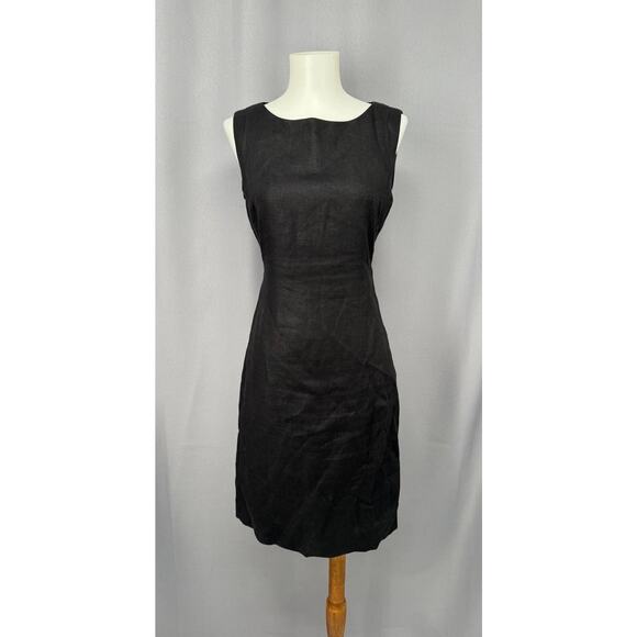Talbots Dresses & Skirts - Talbots Dress 6P Black Pure Irish Linen Sheath Sleeveless Lined LBD Whimsygoth